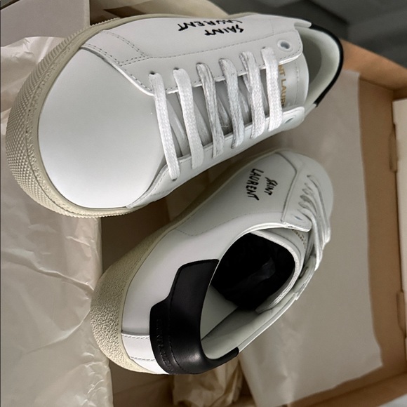 Saint Laurent White and Black Sneakers - Picture 9 of 15